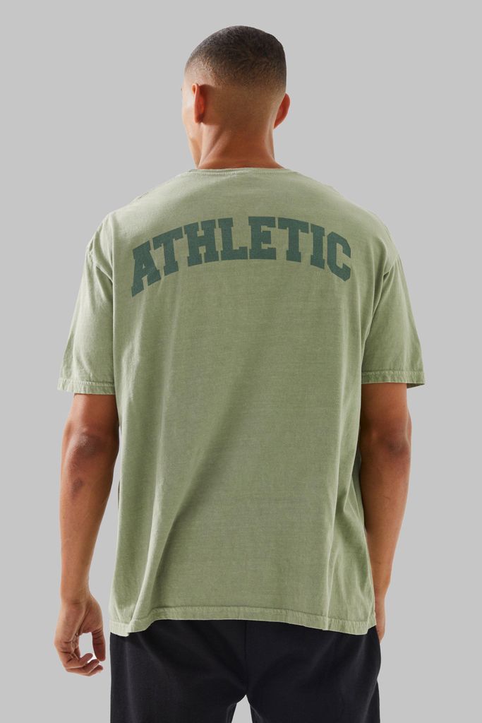 Men's Man Active Oversized Overdye Athletic T-Shirt - Green - S, Green