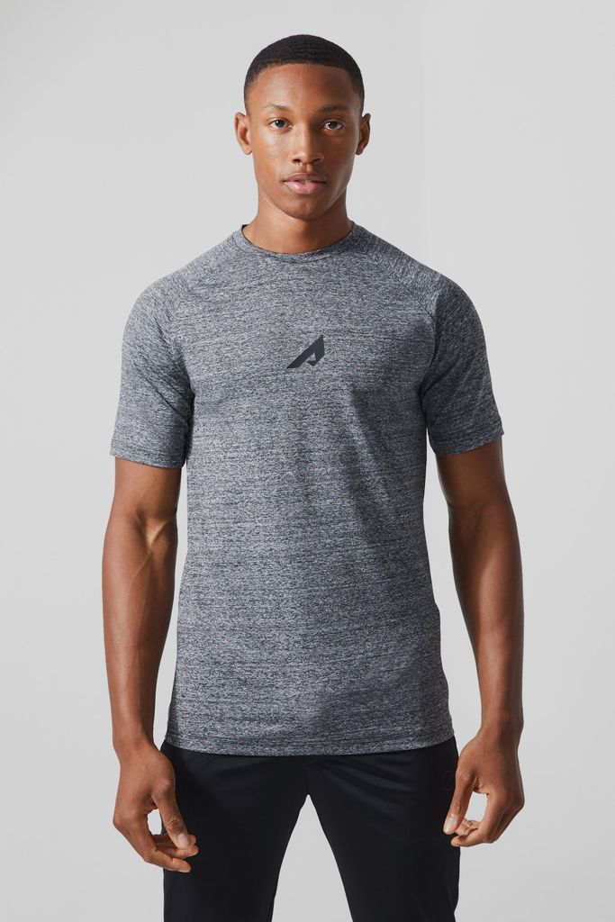 Men's Active Muscle Fit Space Dye T-Shirt - Grey - S, Grey