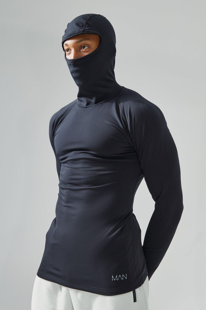 Men's Man Active Fleece Lined Head Cover Base Layer - Black - S, Black