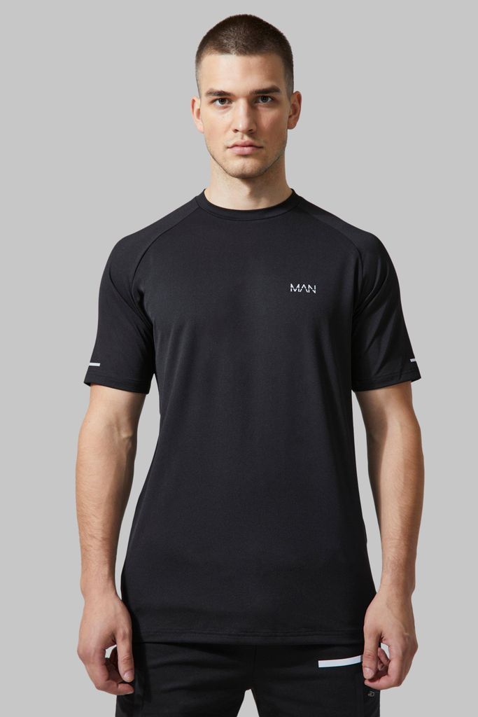 Men's Tall Man Active Gym Raglan T-Shirt - Black - S, Black