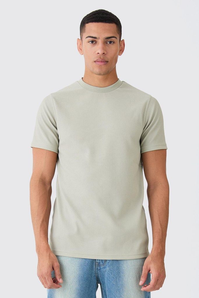 Men's Slim T Shirt - Beige - S, Beige