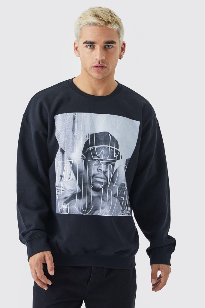 Men's Oversized Ice Cube License Sweatshirt - Black - S, Black