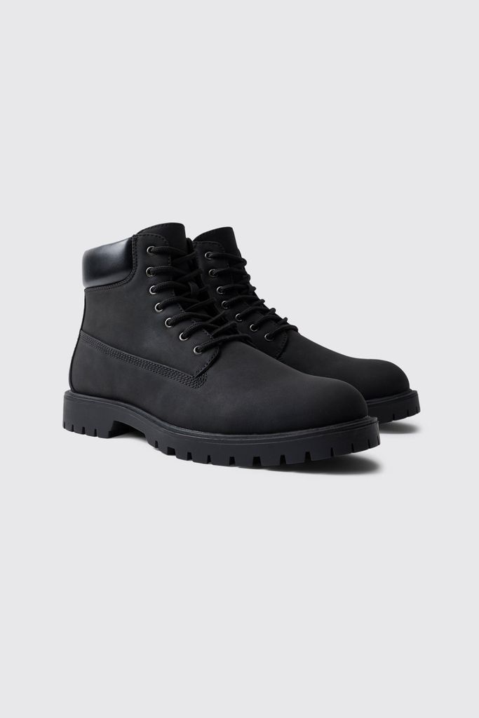 Men's Worker Boots - Black - 7, Black