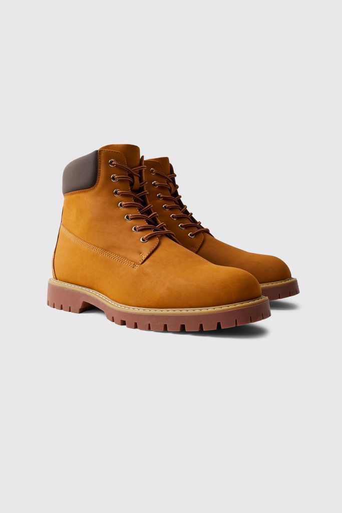 Men's Worker Boots - Brown - 7, Brown