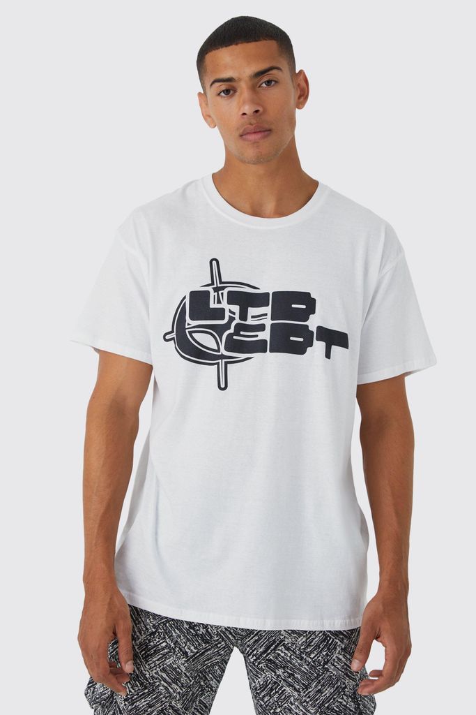 Men's Oversized Ltd Edt Graphic T-Shirt - White - S, White