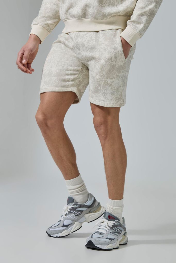Men's Active Training Dept Camo Shorts - Cream - S, Cream