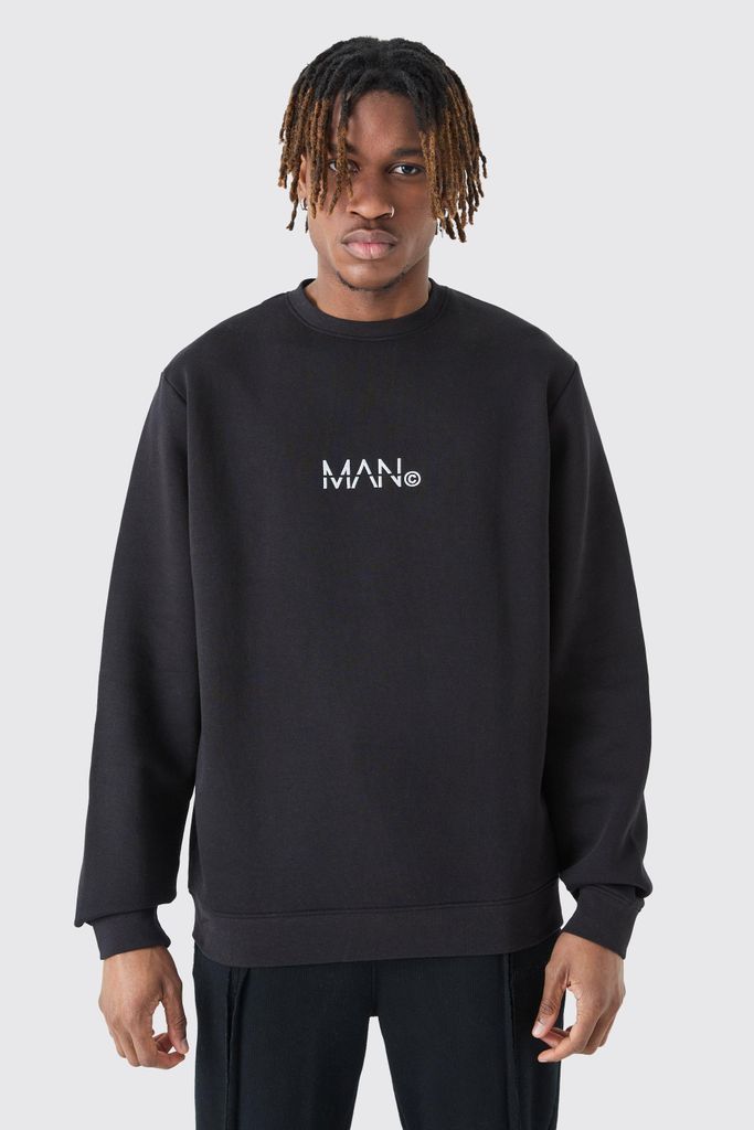 Men's Tall Man Dash Crew Neck Sweatshirt In Black - S, Black