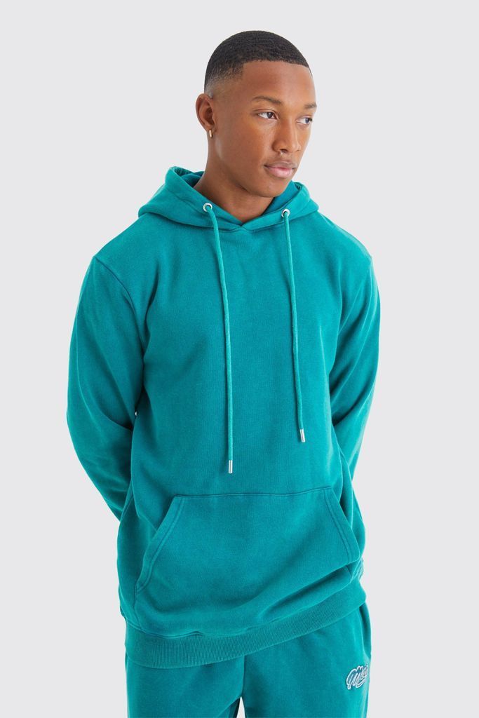 Men's Washed Over Head Hoodie - Green - L, Green