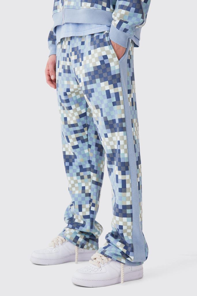 Men's Relaxed Side Panel Camo Jogger - Blue - S, Blue