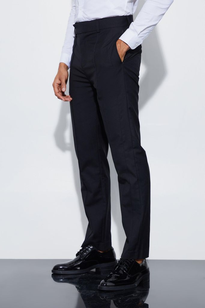 Men's Straight Leg Suit Trousers - Black - 28, Black