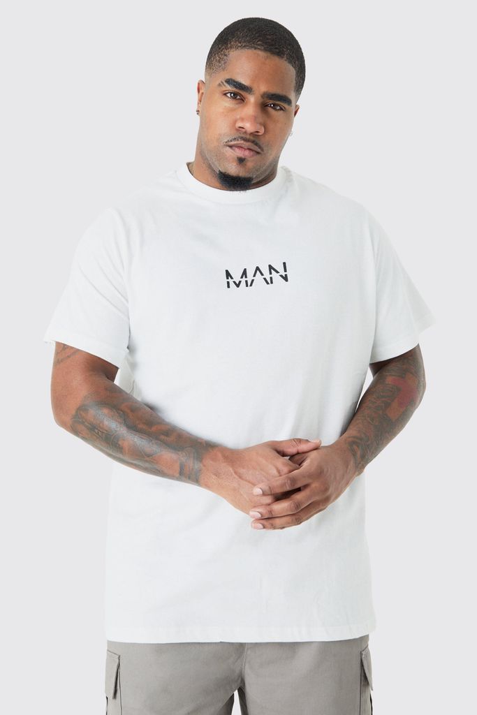 Men's Plus Original Man Print T-Shirt - White - Xxxl, White