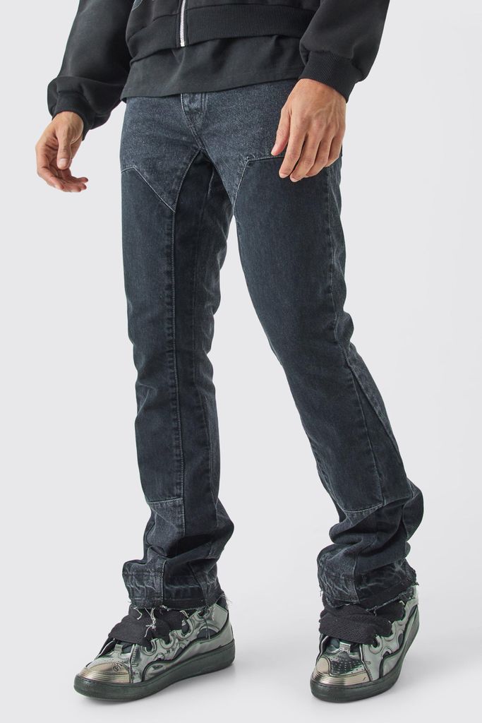 Men's Slim Rigid Flare Overdye Carpenter Jeans - Grey - 28R, Grey