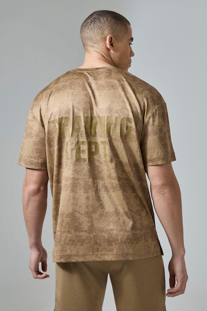 Men's Active Training Dept Oversized Camo T-Shirt - Brown - S, Brown