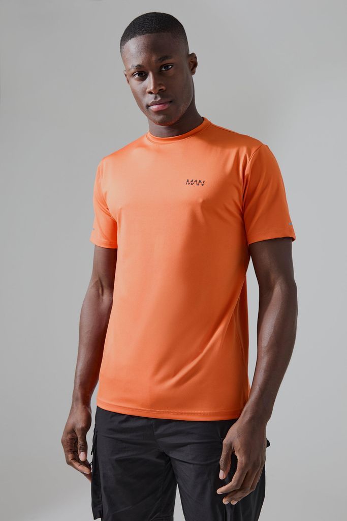 Men's Man Active Performance T-Shirt - Orange - S, Orange