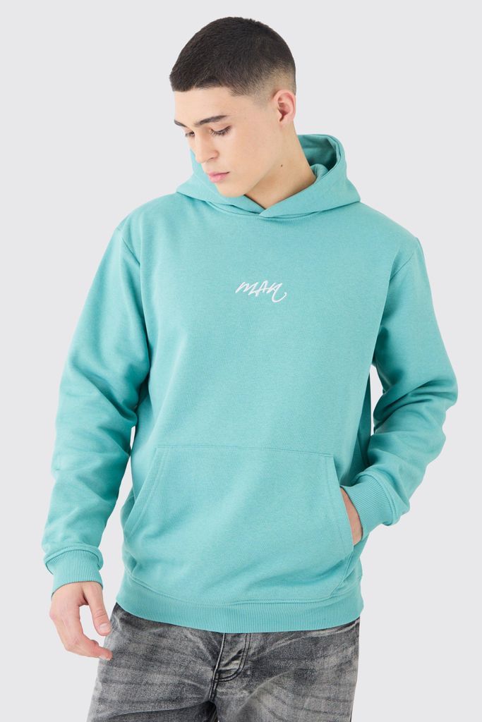 Men's Man Over The Head Basic Hoodie - Green - S, Green