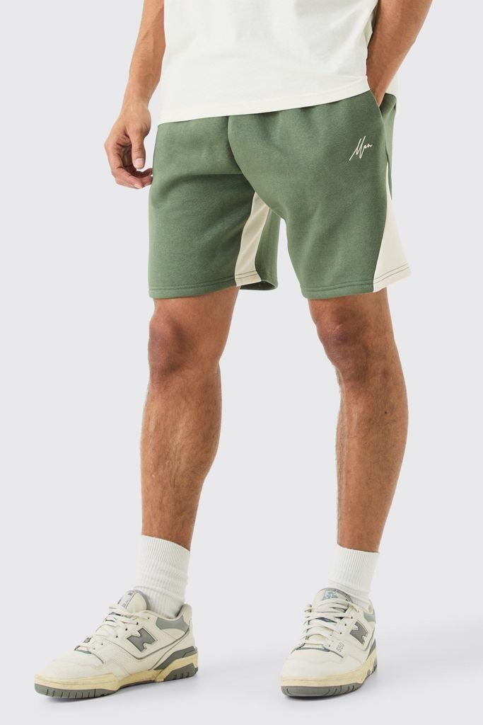 Men's Relaxed Man Gusset Shorts - Green - S, Green