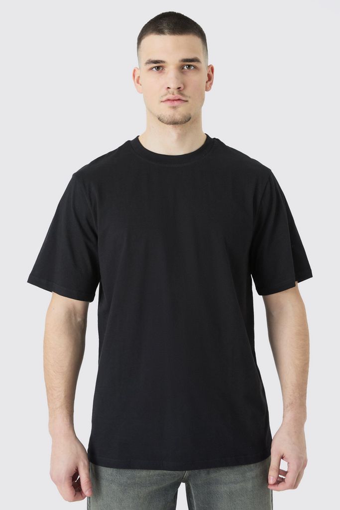 Men's Tall 2 Pack Basic T-Shirt - Black - S, Black