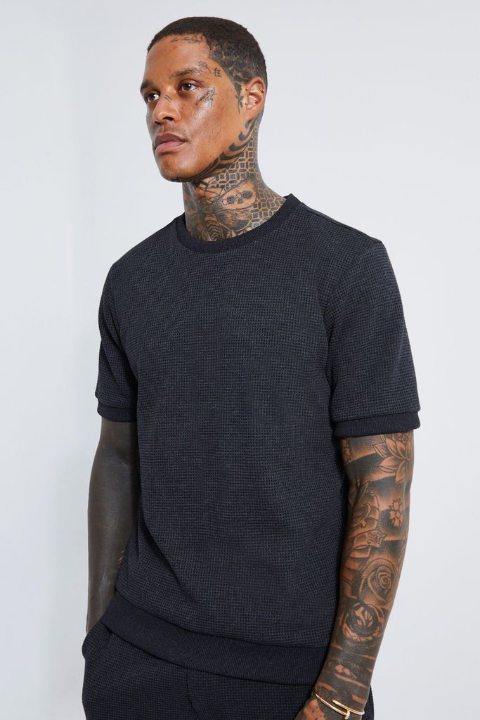Men's Slim Fit Short Sleeve Sweatshirt - Grey - M, Grey