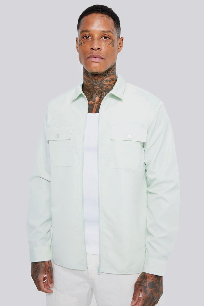 Men's 2 Pocket Ripstop Overshirt - Green - Xl, Green