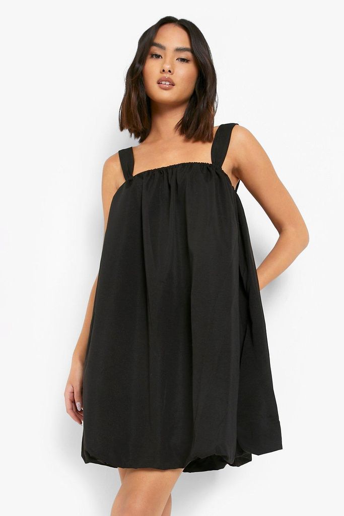 Womens Strappy Smock Dress - Black - 18, Black