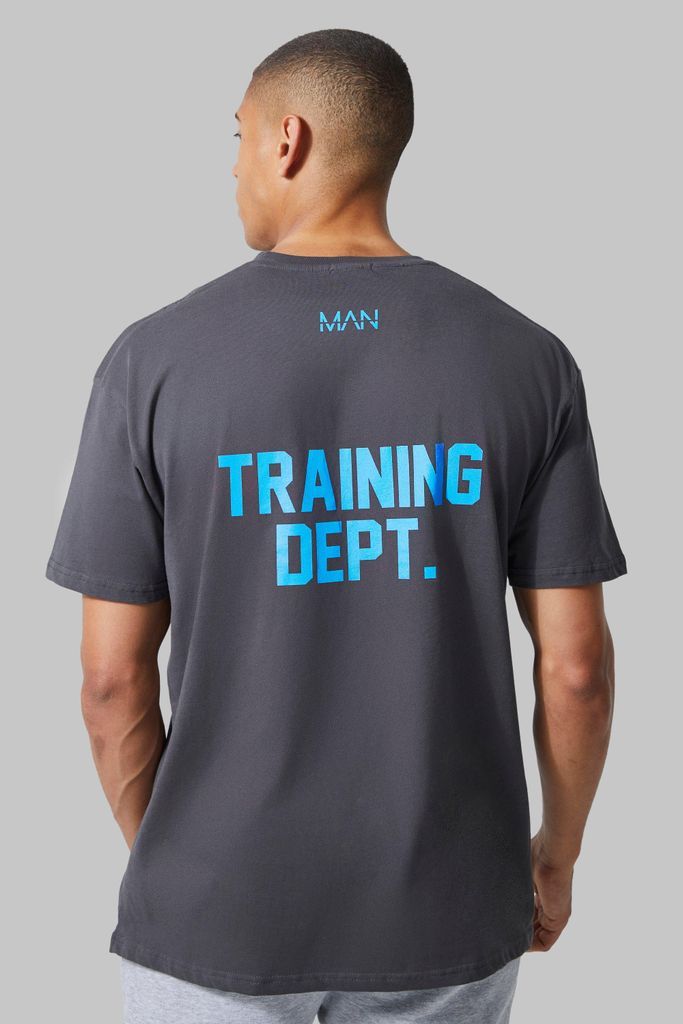 Men's Man Active Oversized Training Dept T-Shirt - Grey - S, Grey