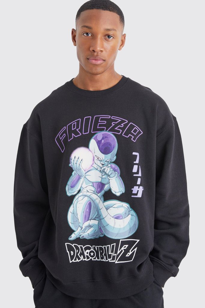 Men's Oversized Dragonball Z Anime License Sweatshirt - Black - S, Black