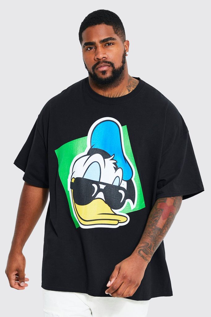 Men's Plus Donald Duck License T-Shirt - Black - Xxl, Black