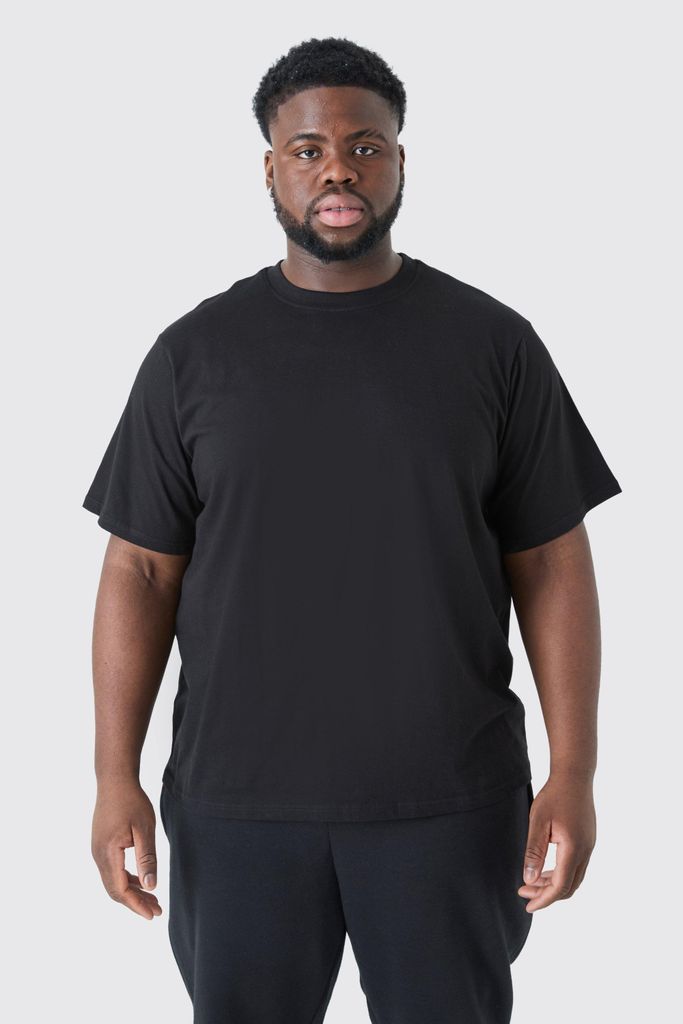 Men's Plus Basic Crew Neck T-Shirt - Black - Xxxl, Black