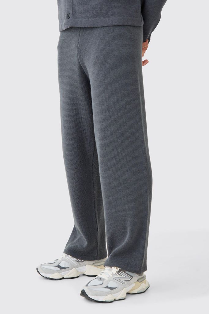 Men's Relaxed Knit Trouser - Grey - S, Grey