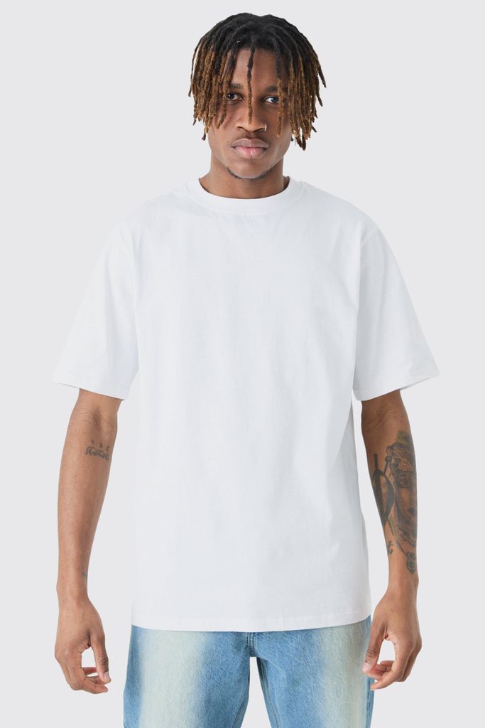 Men's Tall 2 Pack Basic T-Shirt - White - S, White