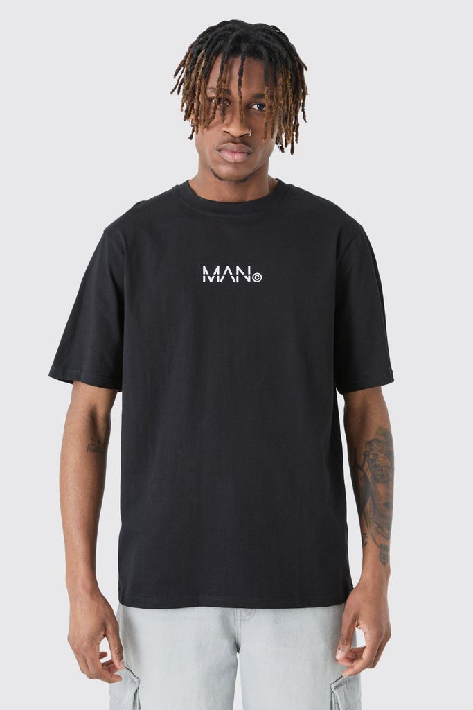 Men's Tall Original Man Print T-Shirt - Black - S, Black