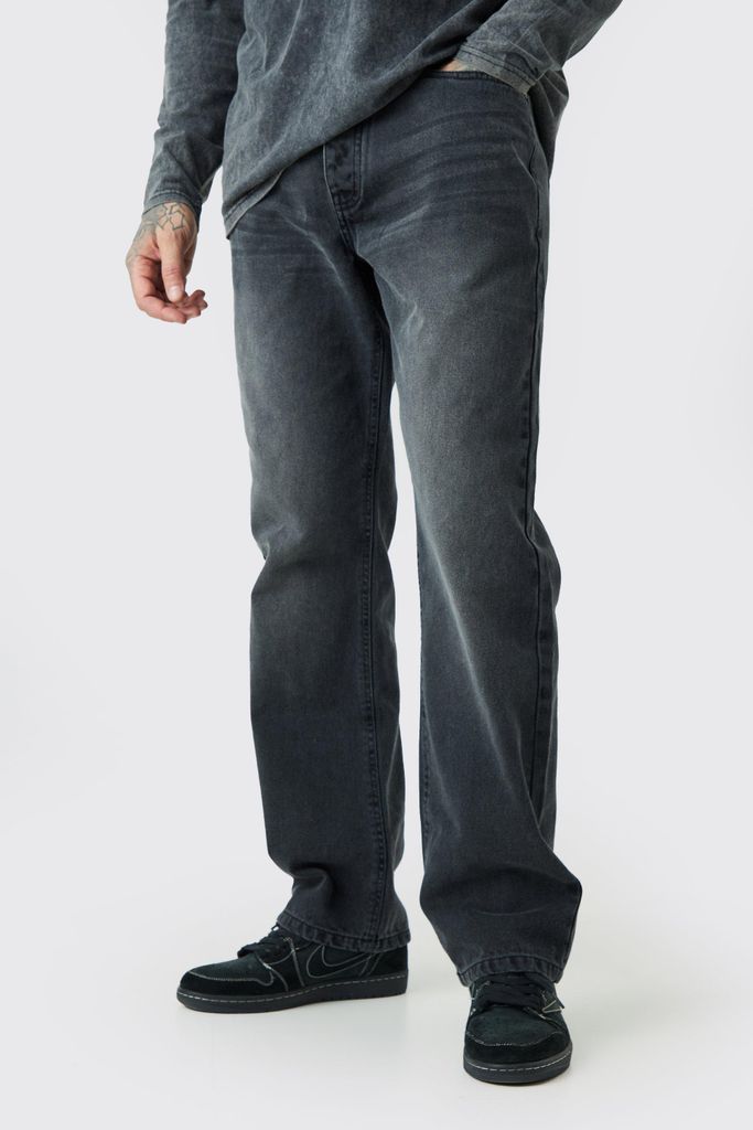 Men's Tall Relaxed Rigid Jeans - Grey - 30, Grey