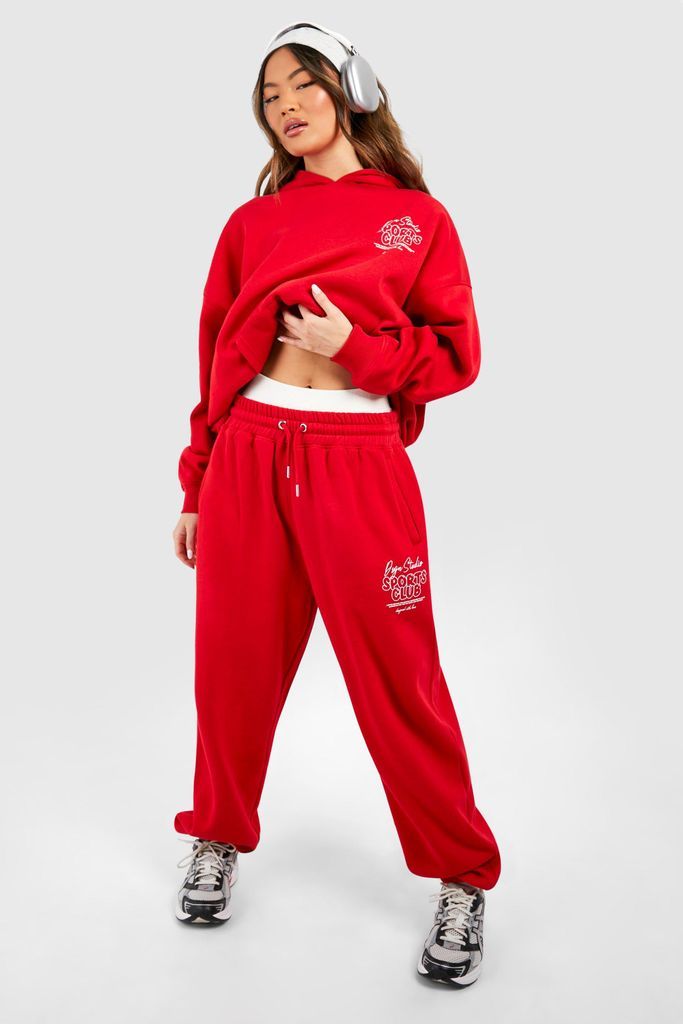 Womens Dsgn Studio Bubble Print Oversized Jogger - Red - S, Red