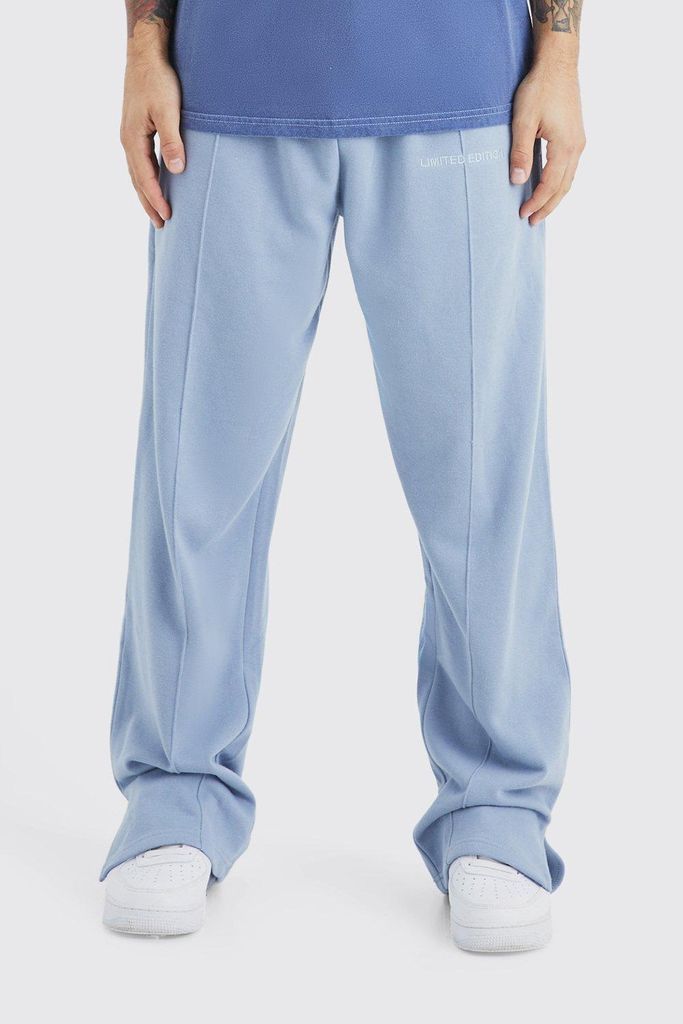 Men's Relaxed Loopback Split Hem Jogger - Blue - S, Blue