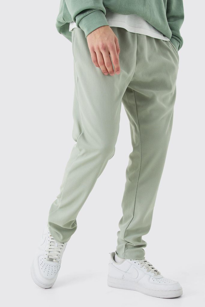 Men's Tapered Pleated Jogger - Green - S, Green