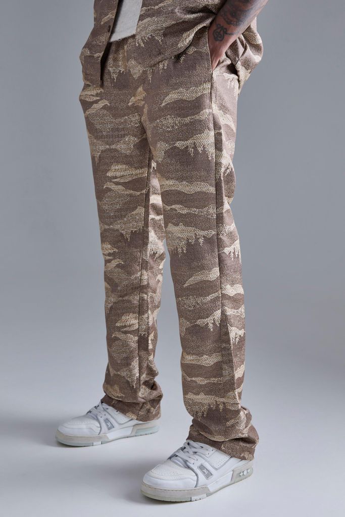 Men's Elasticated Waist Slim Gusset Tapestry Trouser - Multi - S, Multi