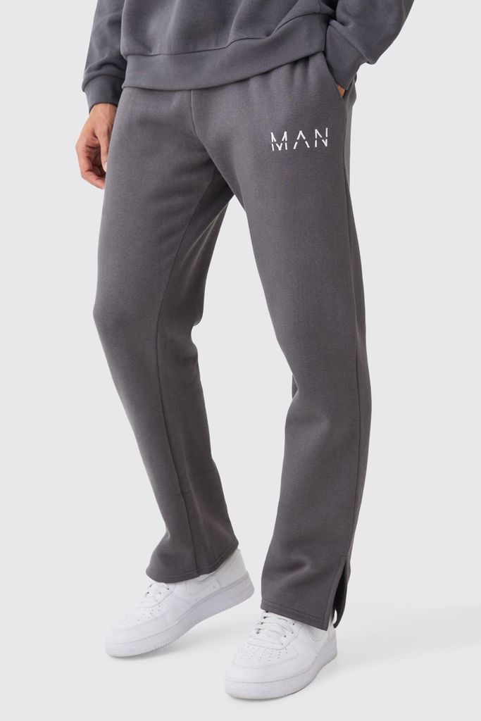 Men's Man Split Hem Jogger - Grey - S, Grey