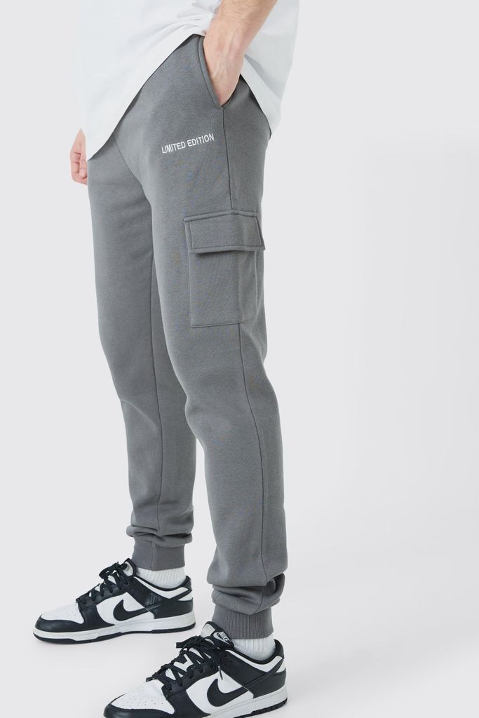 Men's Tall Limited Edition Skinny Fit Cargo Jogger - Grey - S, Grey