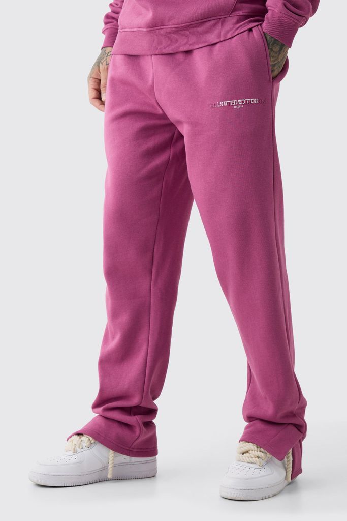 Men's Tall Regular Fit Split Hem Limited Jogger - Pink - L, Pink