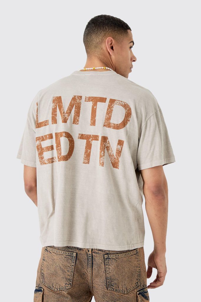 Men's Oversized Boxy Lmtd Overdye T-Shirt - Beige - S, Beige