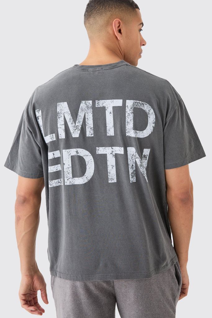 Men's Oversized Lmtd Overdye T-Shirt - Grey - S, Grey