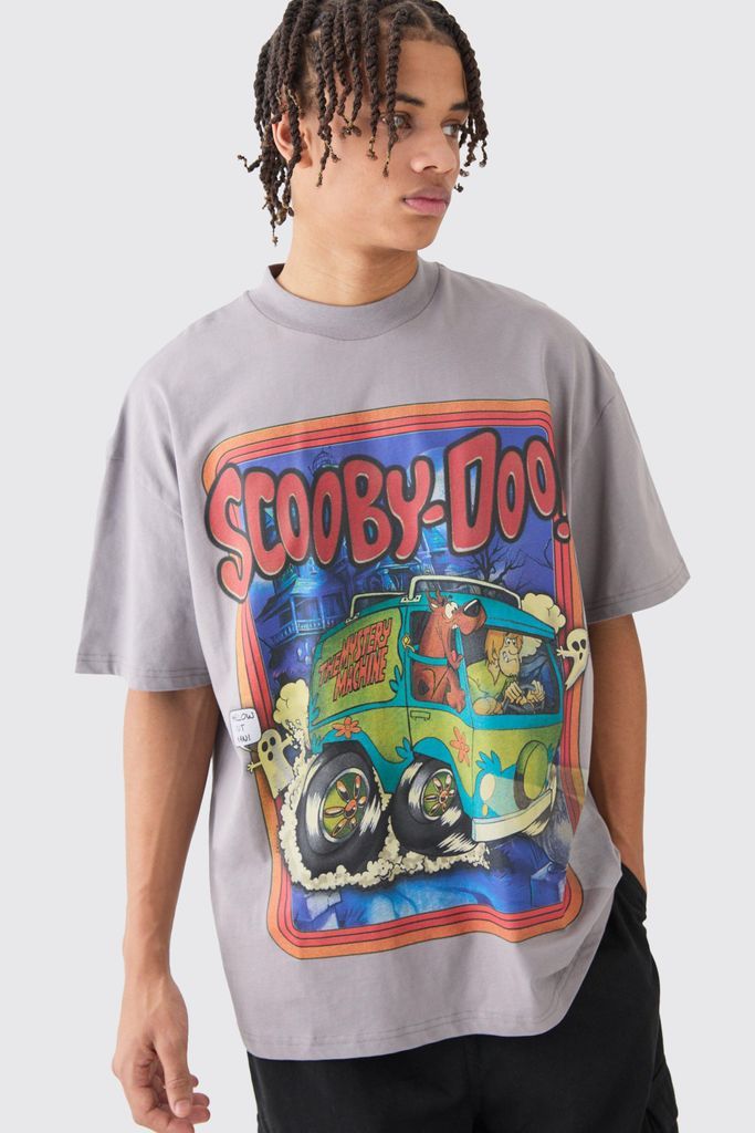 Men's Oversized Scooby Doo Large Scale License T-Shirt - Grey - S, Grey