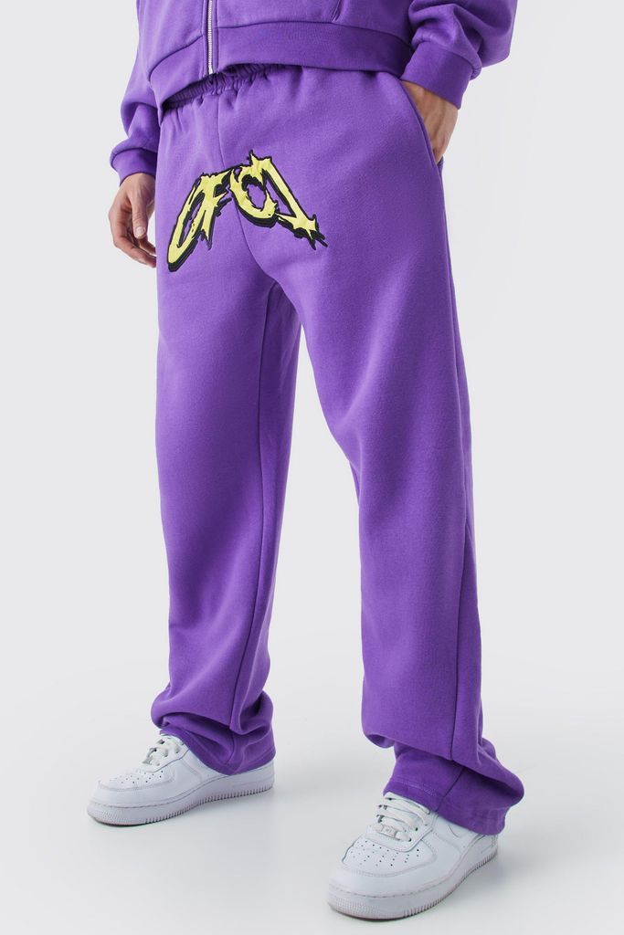 Men's Relaxed Satin Ofcl Gusset Jogger - Purple - S, Purple