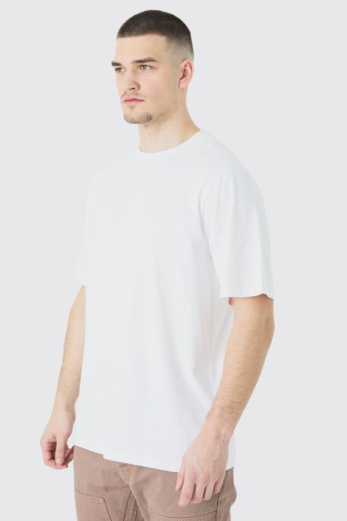 Men's Tall Basic Crew Neck T-Shirt - White - S, White
