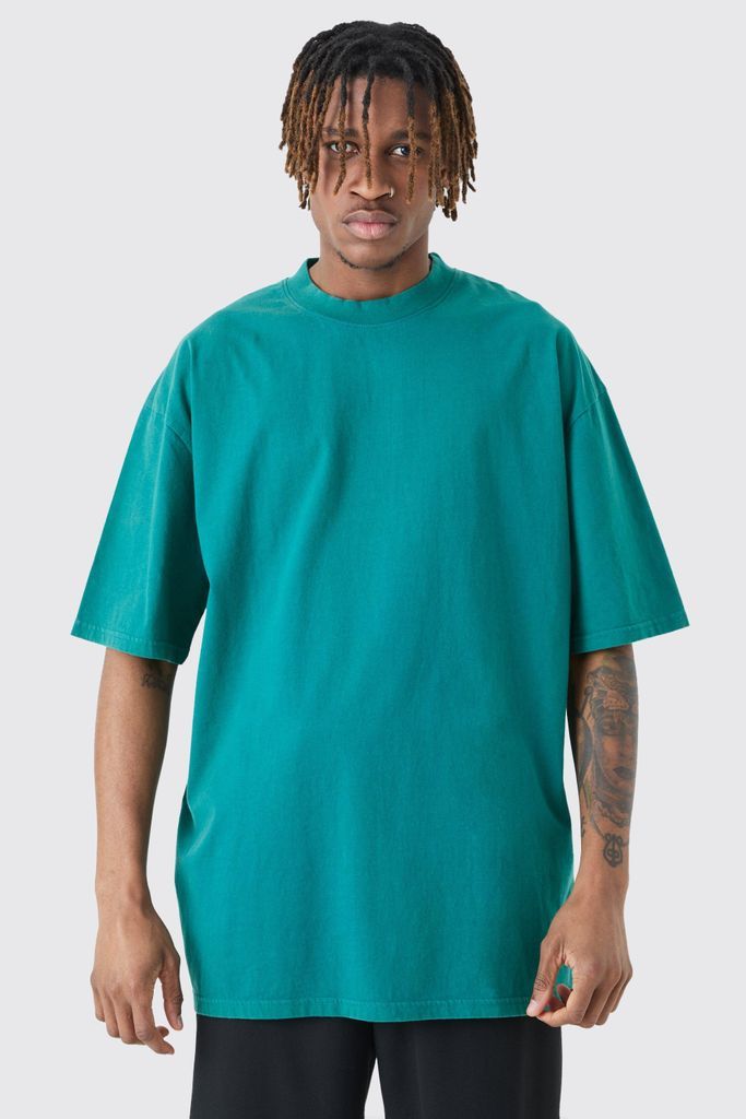 Men's Tall Oversized Laundered Wash T-Shirt - Green - S, Green