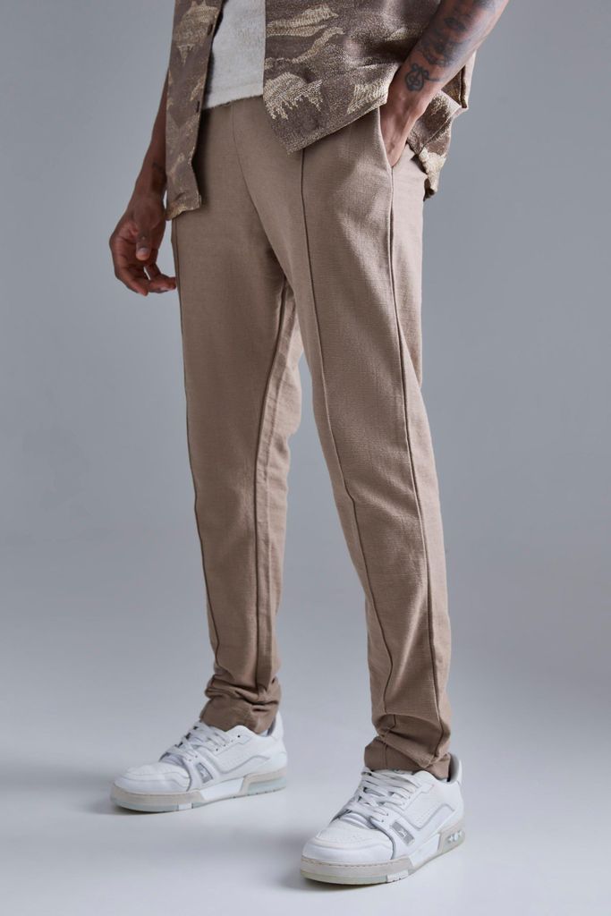 Men's Tall Sim Tapered Slub Interlock Jogger - Beige - S, Beige