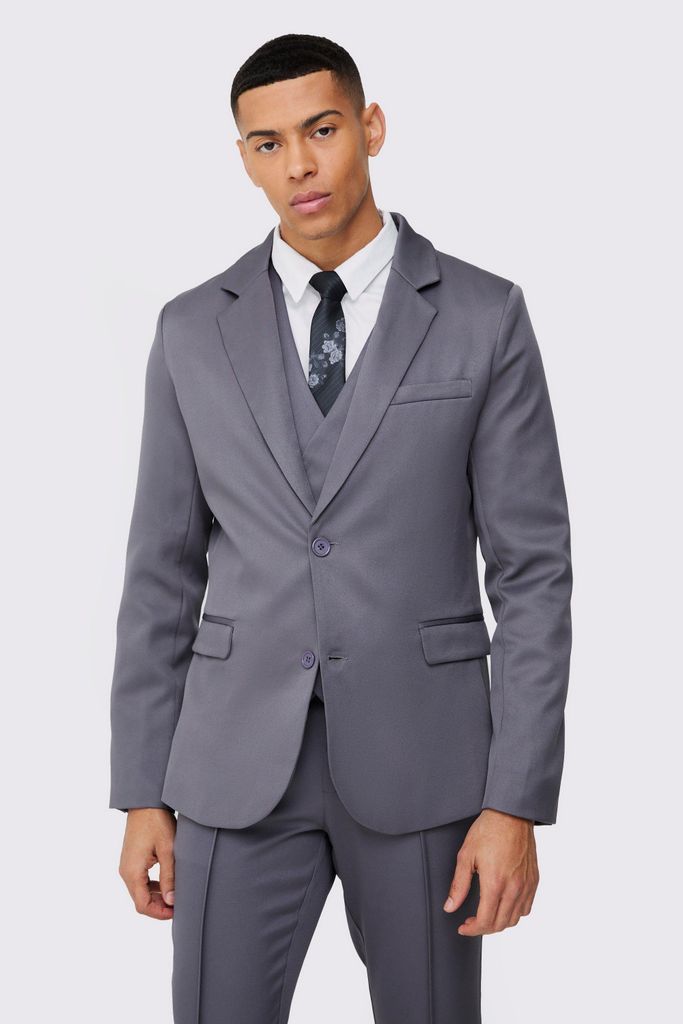 Men's Slim Single Breasted Blazer - Grey - 34, Grey