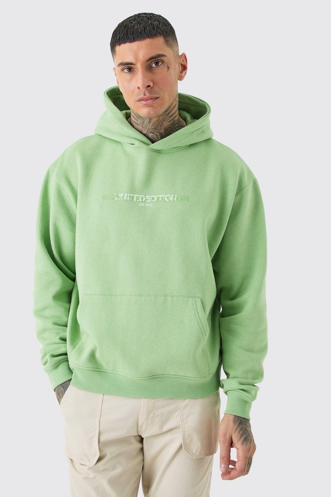 Men's Tall Oversized Boxy Limited Hoodie - Green - S, Green