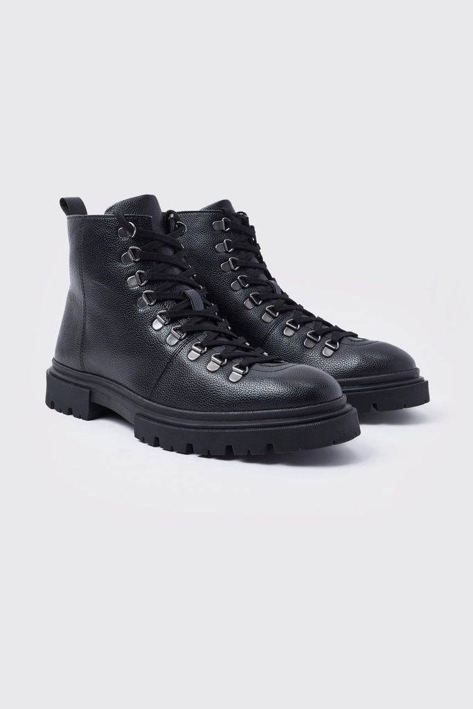 Men's Chunky Hiker Style Boots - Black - 9, Black