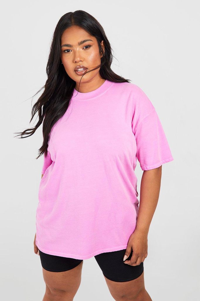 Womens Plus Oversized T-Shirt - Pink - 24, Pink